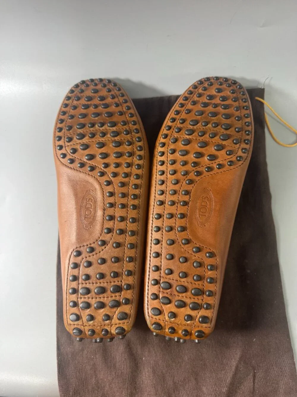 Authentic Tod's Gommino Leather Loafers - Caramel Brown, Size 8/US 9.5